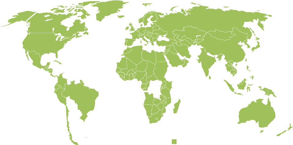 Karta över PCT länder